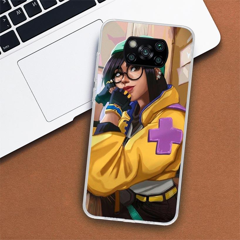 Чехол для телефона Valorant Killjoy для Xiaomi Poco X3 Nfc X4 ​​Gt X5 Pro M5S M4 M3 M2 F5 F4 F3 F2 F1 Mi Note 10 Fundas Shell