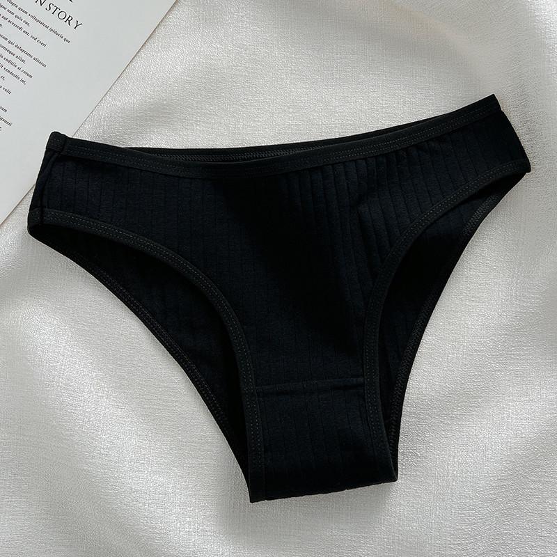 FINETOO хлопковые трусы для женщин, женские трусы M-XL, однотонное нижнее белье, модное нижнее белье для девочек