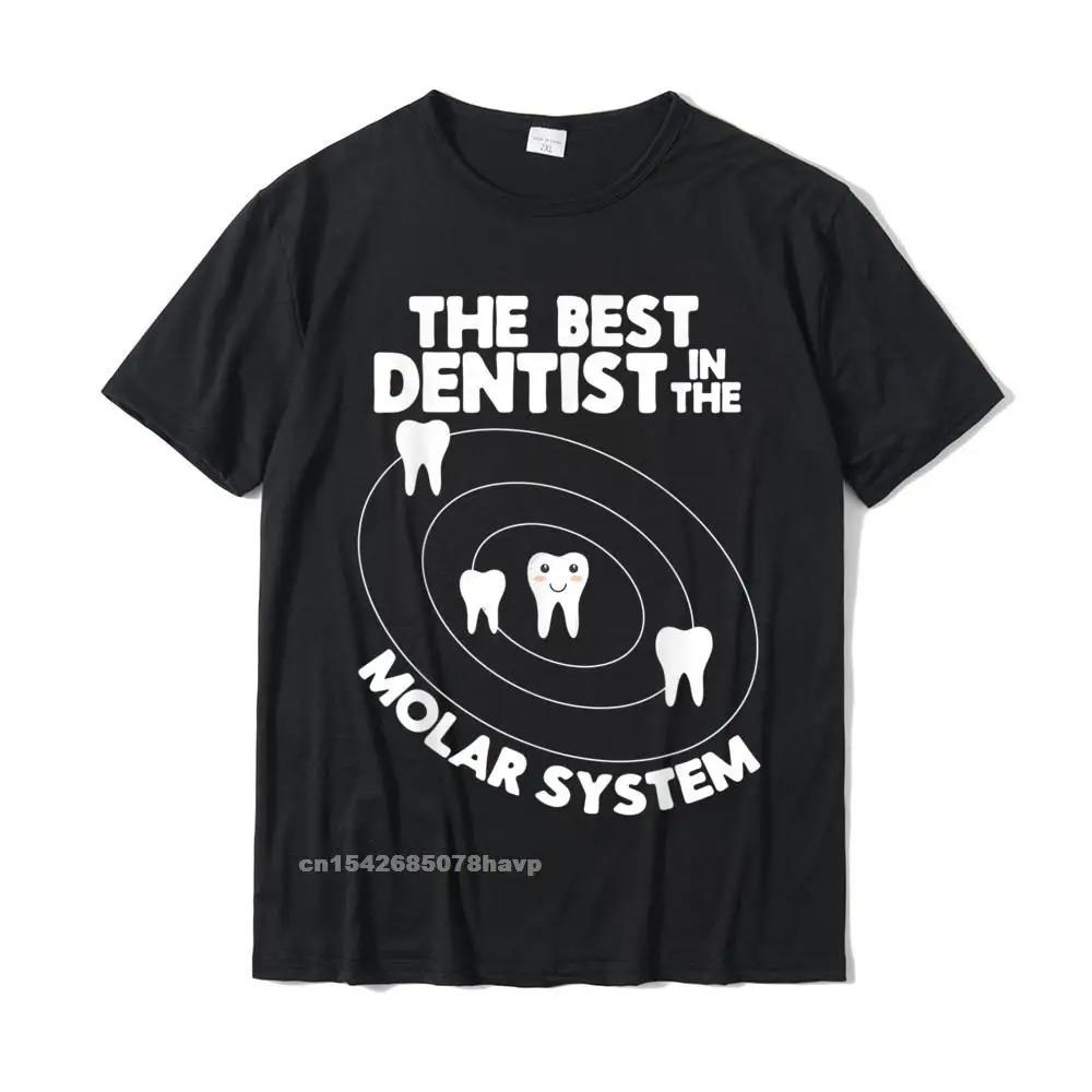 Best In The Molar System Design - Funny Tooth Pun T-Shirt Normal Top T-Shirts Classic Tops Tees Cotton Mens Classic