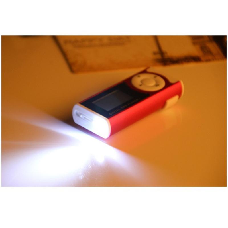 Перезаряжаемый музыкальный плеер с ЖК-экраном MP3 с наушниками, светодиодная поддержка внешней карты Micro Tf Sd