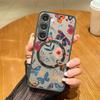 Магнитный чехол для телефона с узором «Цветы бабочки» для Samsung Galaxy S26 S25 Ultra S24 S23 FE S22 Ultra Для Magsafe Жесткая матовая крышка