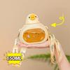with Straw Cute Duck Bottle Carried with Straps Large-Capacity Big Belly Cup  Running