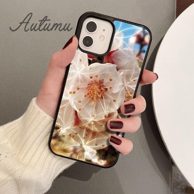 Чехол для телефона с цветком сливы для iPhone 11 12 13 14 Pro Max mini X XR XS SE 2020 6S 7 8 Plus Samsung Galaxy S21 S22 Крышка-накладка