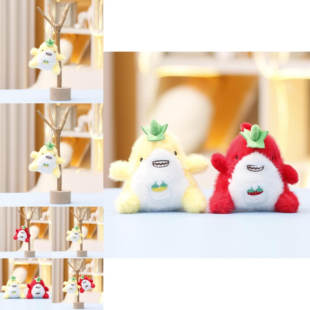 Plush Shark Toy Keychain With Soft Short Plush For Girls Bag Decor