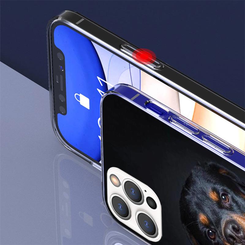 Чехол для телефона с изображением собаки породы ротвейлер Для iPhone 16 17 Air 15 14 Pro Max 16E Чехол для телефона 13 Mini 12 11 7 SE 8 Печатный узор Подходящие чехлы 1