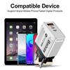 Универсальное зарядное устройство с 1 портом USB-A и 2 портами PD - Совместимо со стандартами Великобритании, ЕС, США, Австралии