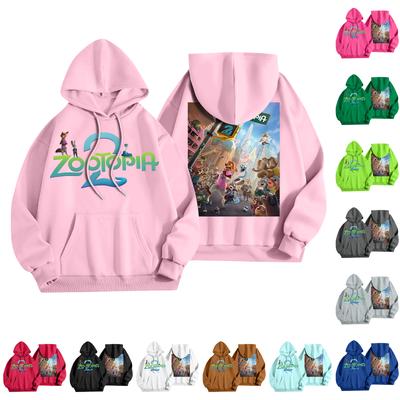 Женская повседневная модная толстовка с капюшоном и карманами с принтом