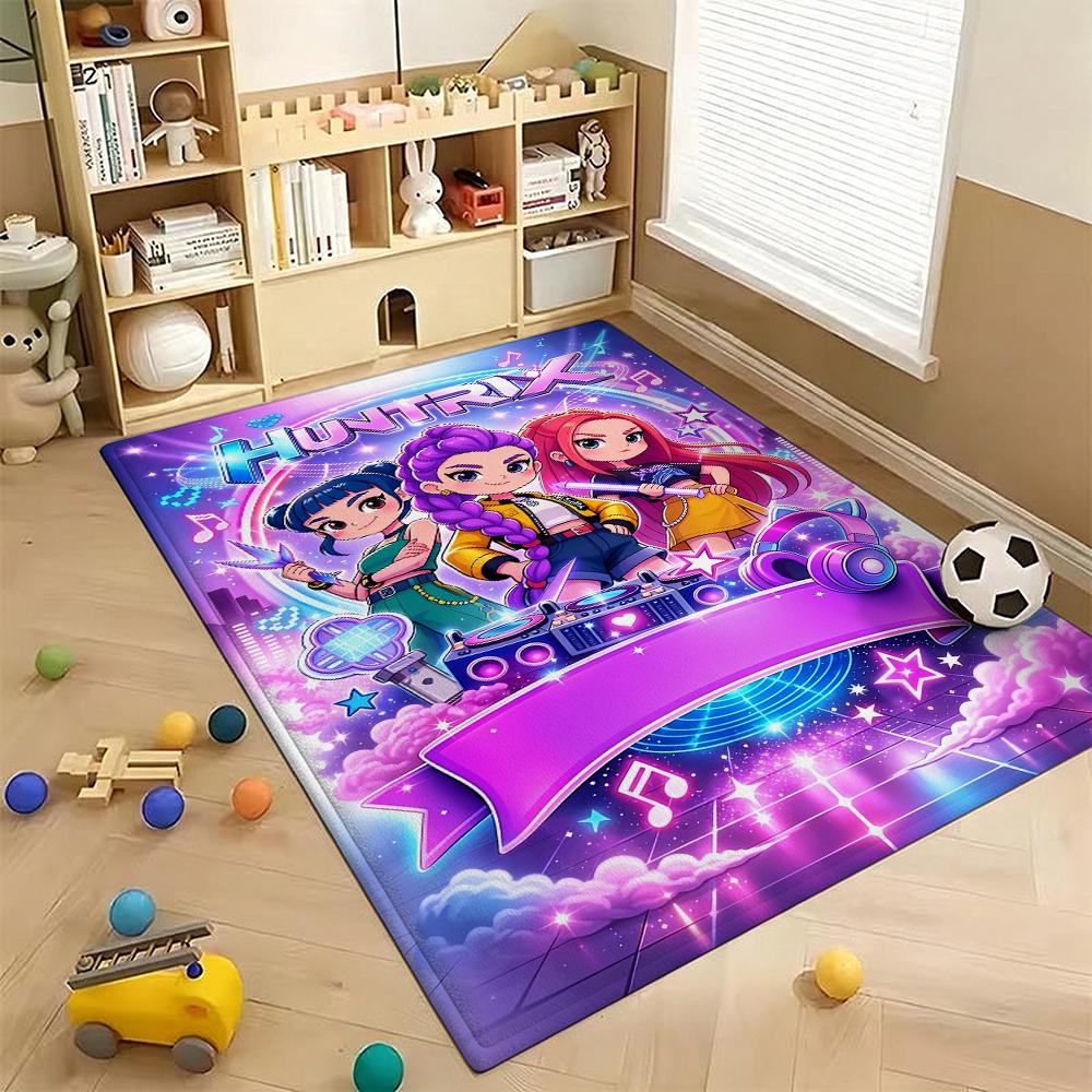 Kpop Idols Hunt Demons Indoor Rug Nonslip Thick Carpet For Hallway Doorway Kitchen Home Party Decor Holiday Gift