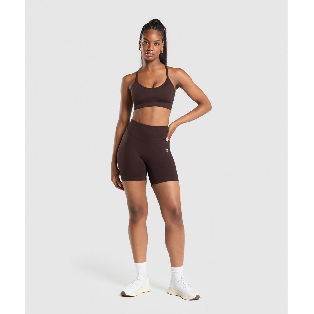 Gymshark Sweat Seamless Shorts Heritage Brown B6a4s Ncnz