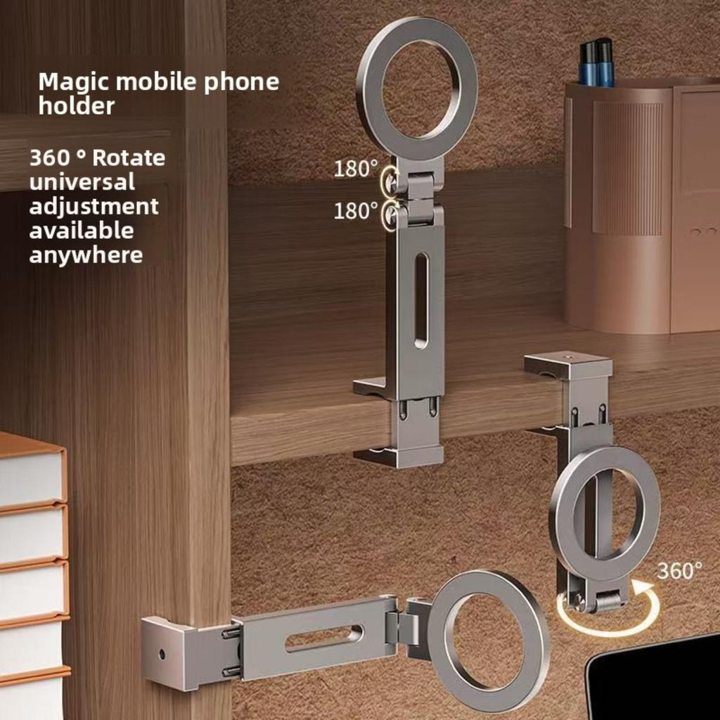 Multi Functional Magnetic Travel Airplane High-speed Rail Desktop Folding Adjustable Portable Phone Holder