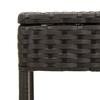 2 Piece Sun Lounger Set with Canopy and Table Black Poly Rattan