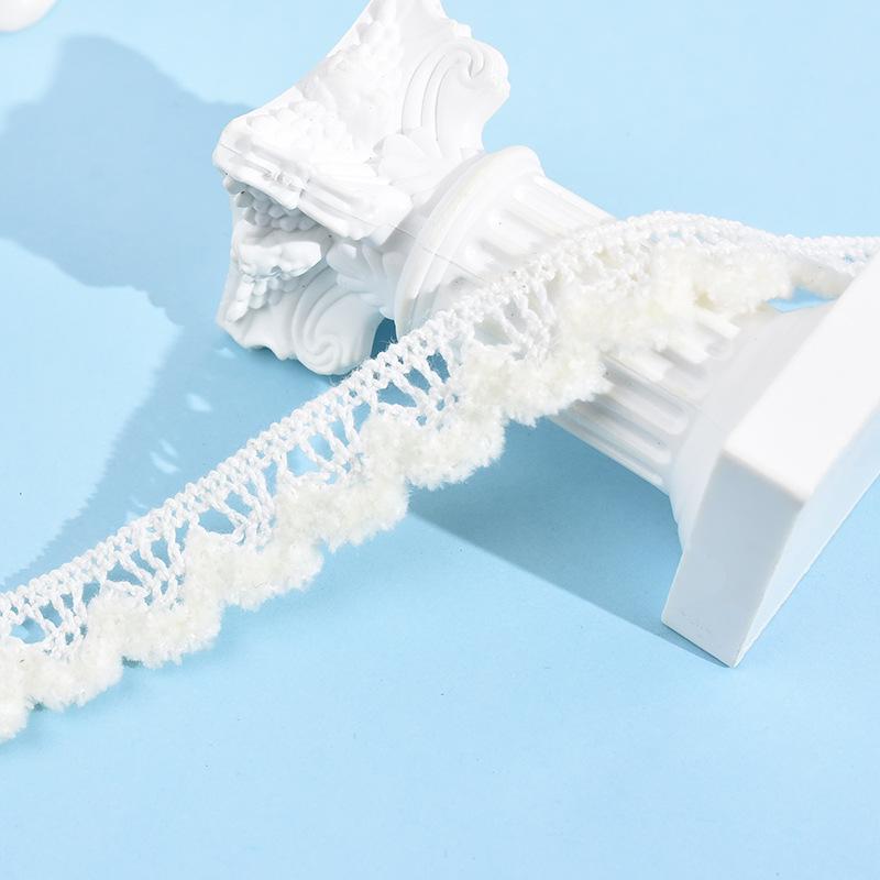 Мягкое зубчатое хлопковое кружево с водорастворимой вышивкой