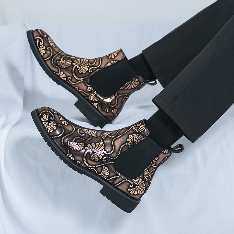 Модные лакированные туфли класса люкс от бренда, мужские ботинки, формальные повседневные туфли с низким верхом, деловые ботинки, ботильоны «Челси» для мужчин, размеры 38-48