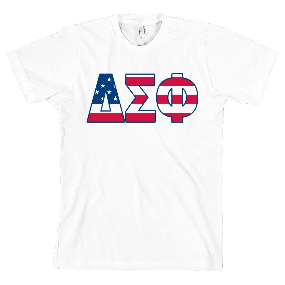 Футболка Delta Sigma Phi Bella + Canvas Delta Sig Буквы США *ВСЕ РАЗМЕРЫ*