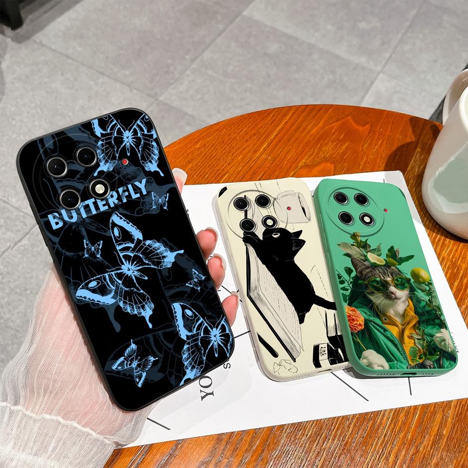 Для Tecno Camon 30 30S Pro 30C Spark Go 1 2025 Pop 9 20 Pro Чехол-оболочка Lovely Panda Эстетические ультратонкие жидкие силиконовые парные чехлы для Tecno Capa