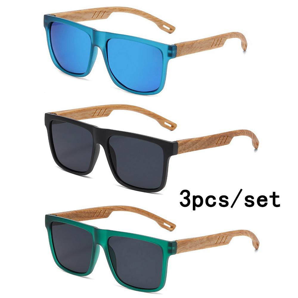3Pcs/set New Square Sunglasses Women Men Rectangle Sun Glasses Female Oval Eyewear Oculos De Sol for Male Female Eyeglasses