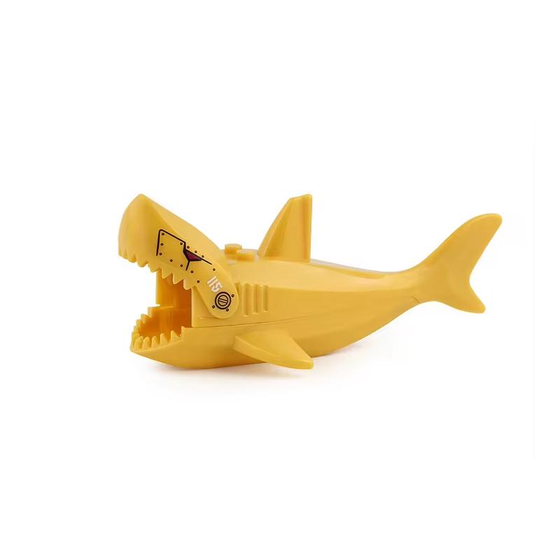 MOC Ферма Зоопарк Животные Строительные блоки Крокодил Акула Дельфин Шимпанзе Корова Леопард Развивающая игра Аксессуары Кирпичики Детские игрушки