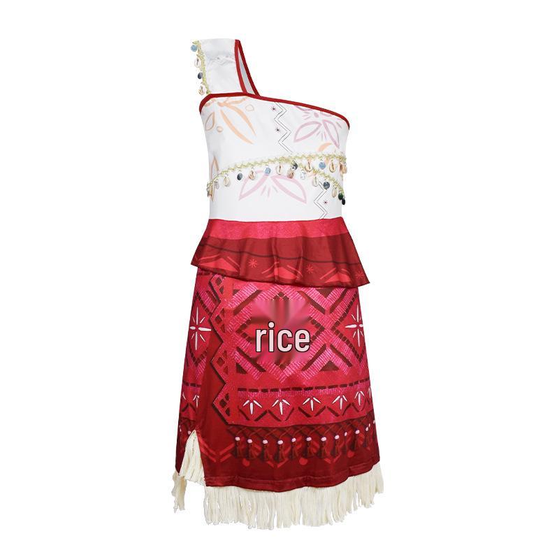 Платье в стиле Мауи из мультфильма «Моана 2» для девочек - Идеально для Хэллоуина или выступлений