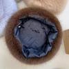 Осенне-зимняя теплая шапка из меха лисы от компании Milliner с плоским верхом, защитная шапка для ушей, милая модная шапка для женщин, уличное зрелое кепи