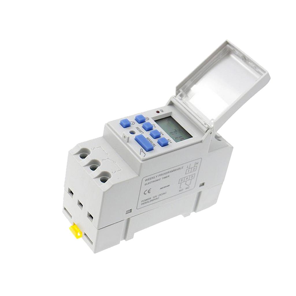 AC 220V Din Rail Weekly LCD Switch Time Relay