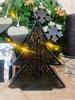 Wooden Snowflakes Pendant 8.8×8.8cm 2 Pcs Black