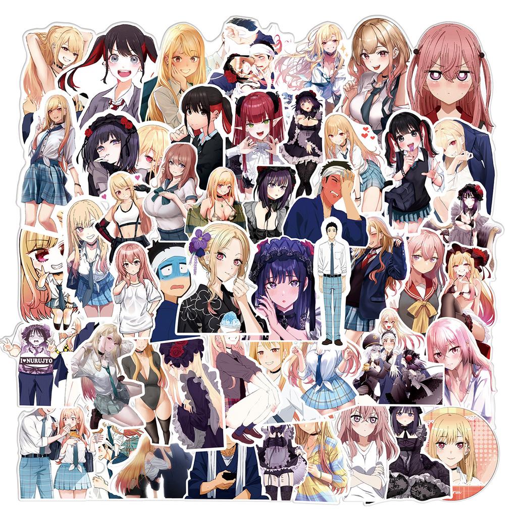 50Pcs Anime Cartoon Stickers DIY Skateboard Laptop Motorcycle Phone Car Waterproof Sticker Decal
