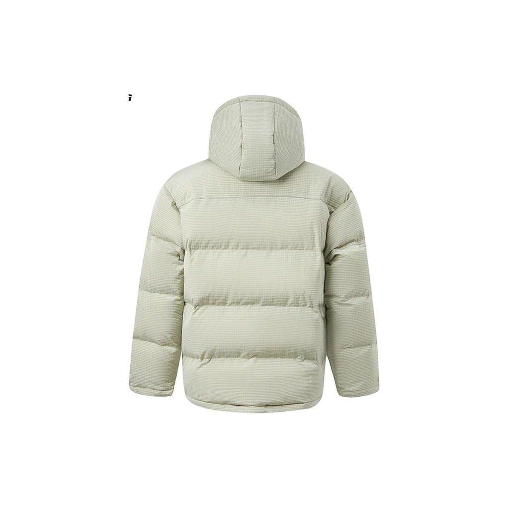 Li Ning Sports Lifestyle Series однотонная свободная короткая пуховая куртка унисекс верхняя одежда лайм AYMT065-5