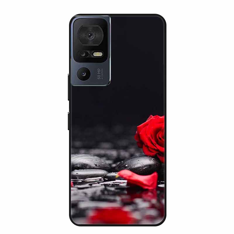 Чехол для телефона TCL 40 SE 40SE Coque Черный Силиконовый Мягкий Задний Чехол-Крышка Для TCL 40 SE Чехол Funda Для TCL40SE Capa 6.75" Оболочка