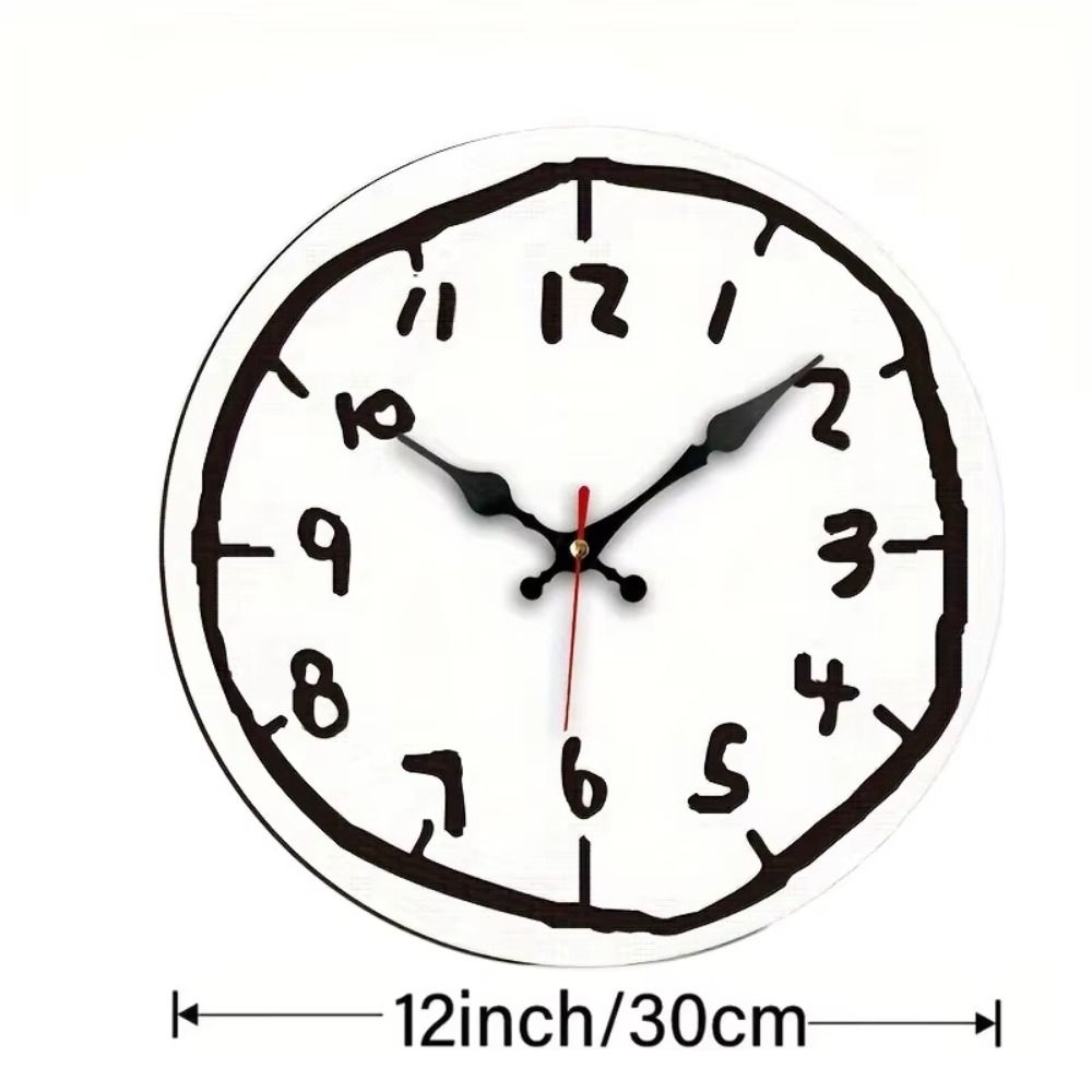 Cartoon Design Digital Wall Clock Special Design Wooden Round Clock Home Decoration