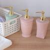 Stained Carved Empty Pump Refillable Bathroom Gel Bottles Shampoo Shower Dispenser Liquid Soap Dispenser Bath Gel Press Refills