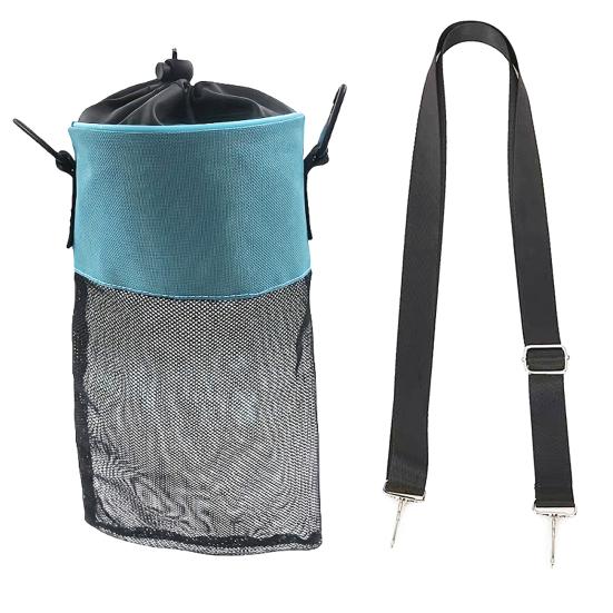Сетчатый держатель для мешка с прищепками с затягивающимся шнурком, дышащий, влагостойкий, органайзер для хранения прищепок большой вместимости
