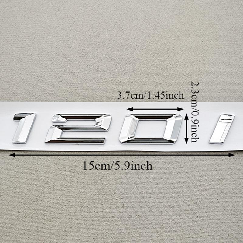 3D ABS Chrome Car Letters Logo 118i 120i 125i Rear Trunk Badge Emblem Sticker For BMW 118i 120i 125i Tail Marking Accessories id2