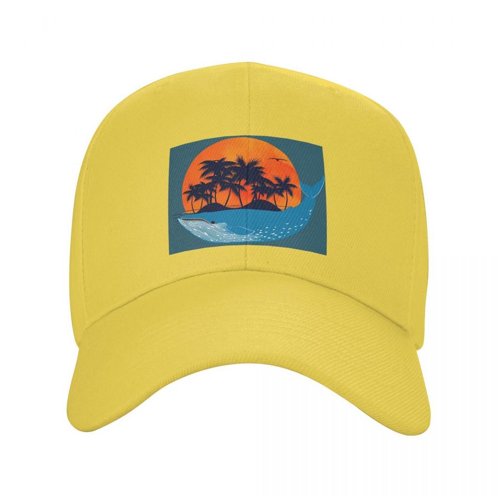Мультяшный Кит Морское Животное Закат Принт Бейсболки Snapback Мужские Женские Кепки Кепка для Улицы Хип-Хоп Бейсболка Кепка
