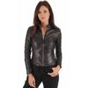 Women's Real Lambskin 100% Leather Jacket Genuine Biker Motorcycle Slim Fit Coat