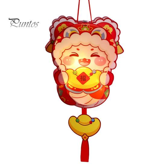 Китайский набор для изготовления фонариков своими руками, новогодний ручной фонарь на батарейках, простая сборка, мультяшный фонарь в виде змеи для весеннего фестиваля