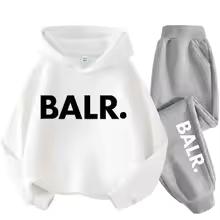 Autumn Warm New York Letter Cool Graphic Print Children Long Sleeve Hoodie +pant Suit 2pcs Set Sweatshirt Boy Girl Kid Sportwear