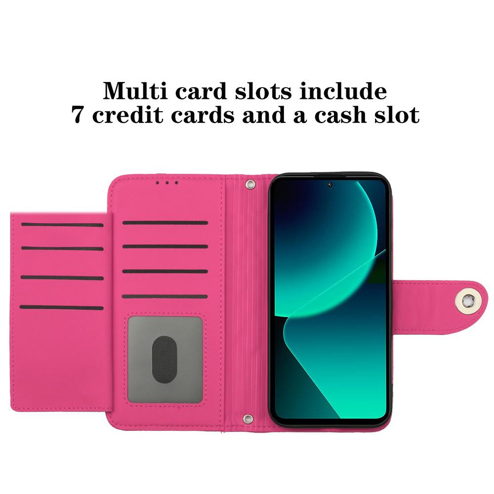 Кошелек-книжка из кожи с отделениями для нескольких карт для Xiaomi Redmi 13T 13C Note 12 Pro Plus 11 F5 12C 12s Карманный кошелек Чехол с ремешком