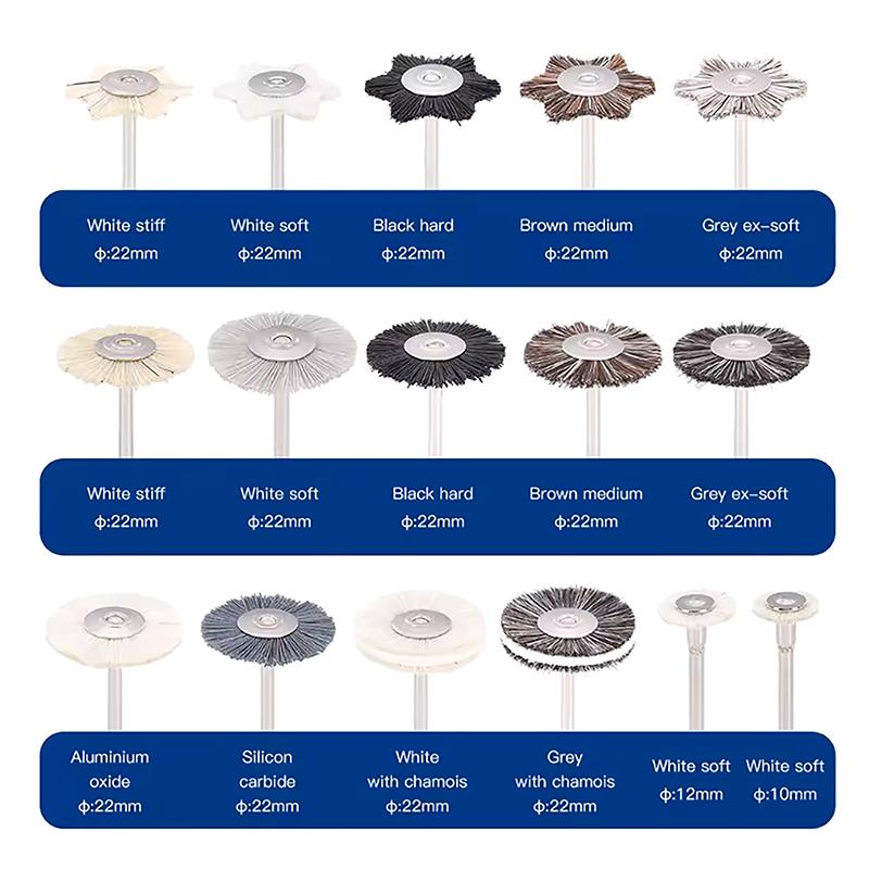 10 шт. Стоматологические высококачественные полировальные колеса-щетки для полировки, Стоматологическое лабораторное оборудование, Материалы и принадлежности