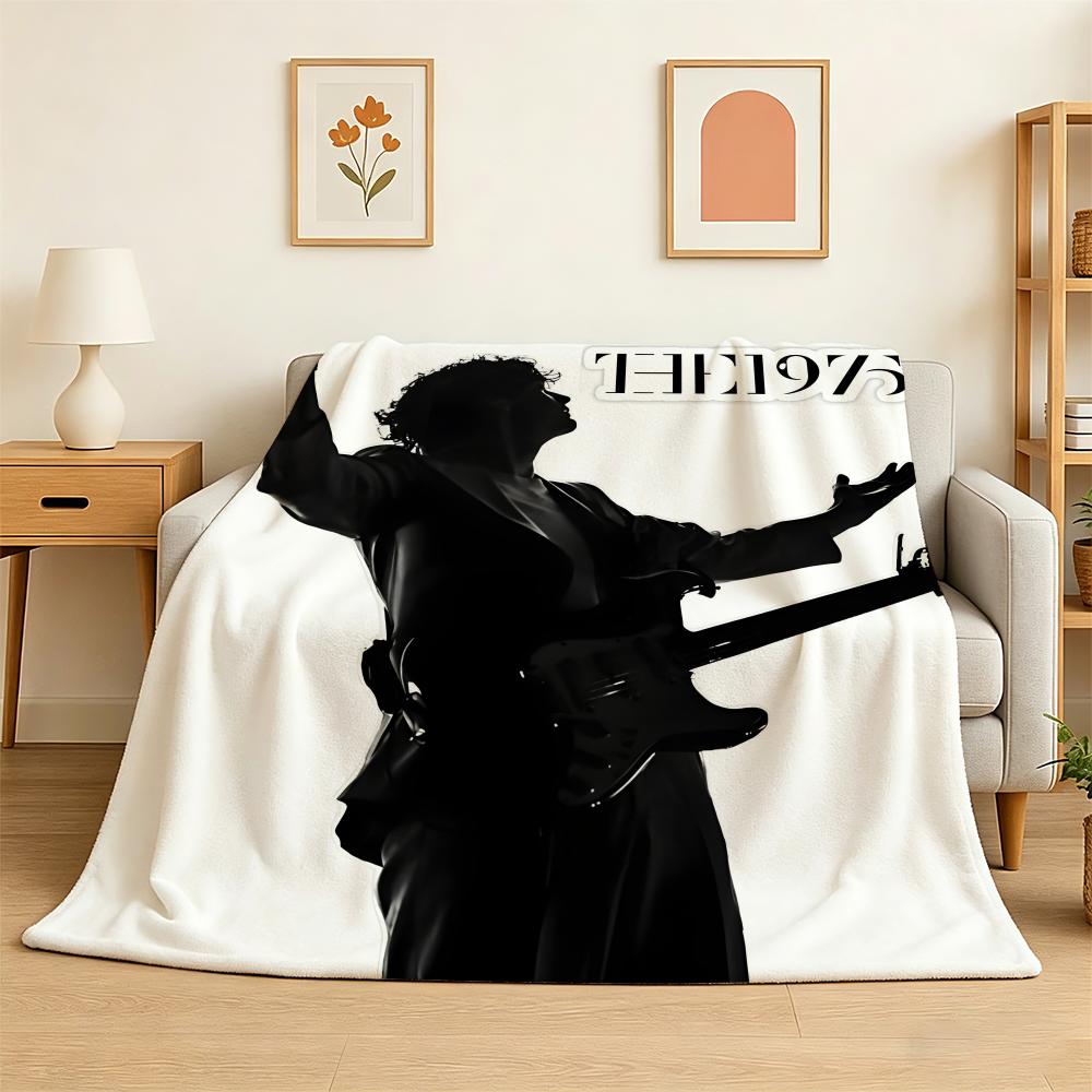 Плед The1975, 240 г, легкий фланелевый, мягкий плед для дивана, спальни