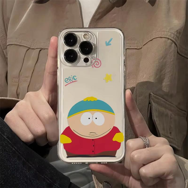 Смешные мультфильмы S-South-Park Чехол для телефона для iPhone 17 Air 16 e 15 14 13 12 11 Pro Max Plus Mini SE 2020 2022 Прозрачный чехол