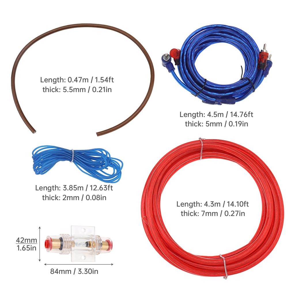 1 комплект 8 калибра автомобильный аудио усилитель комплект проводки с предохранителем износостойкий усилитель монтажный комплект проводки