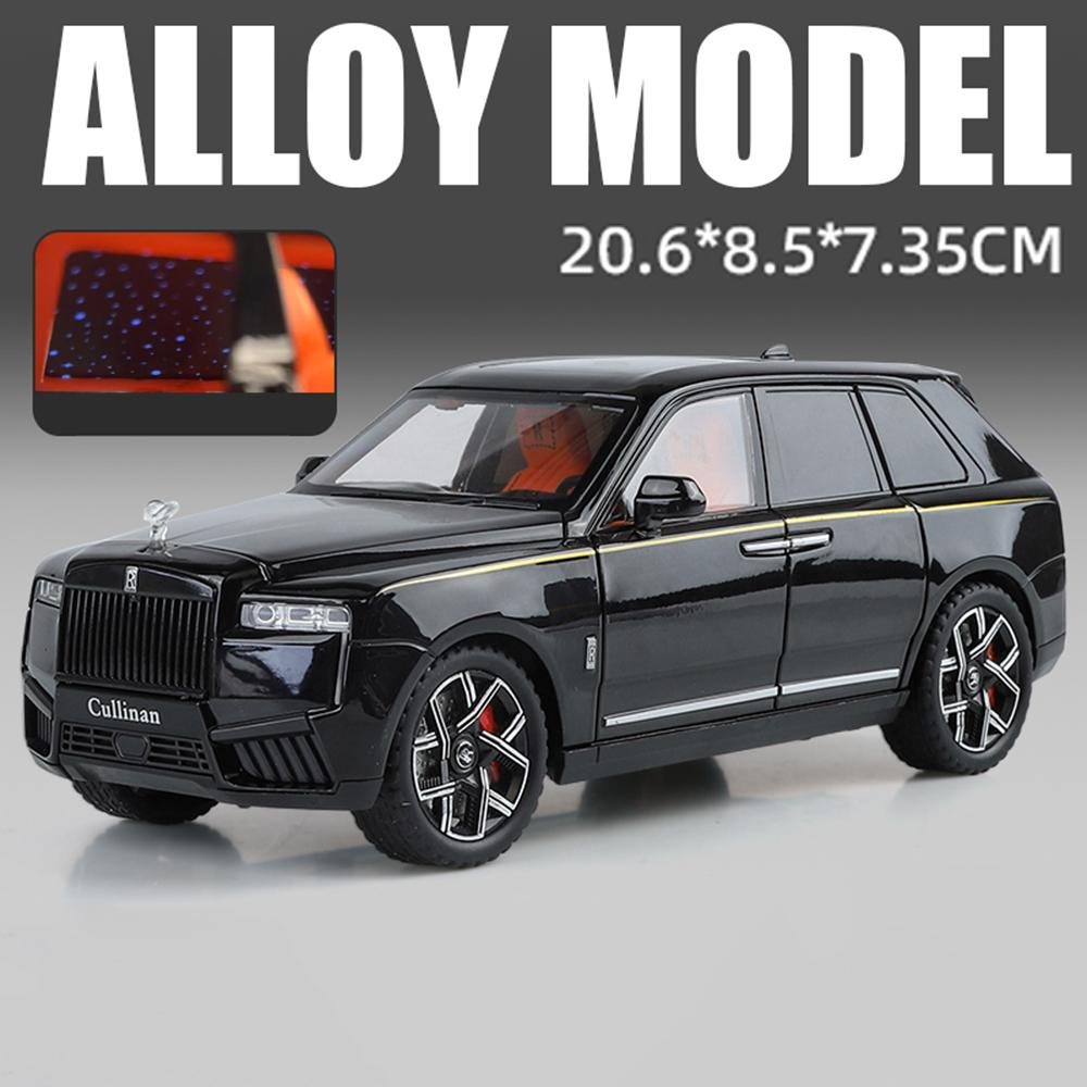 1:24 Rolls-Royce Cullinan Spectre Car Model Toy Starry Sky Top Shock Absorption Alloy Diecast Vehicle Models Gift Ornaments