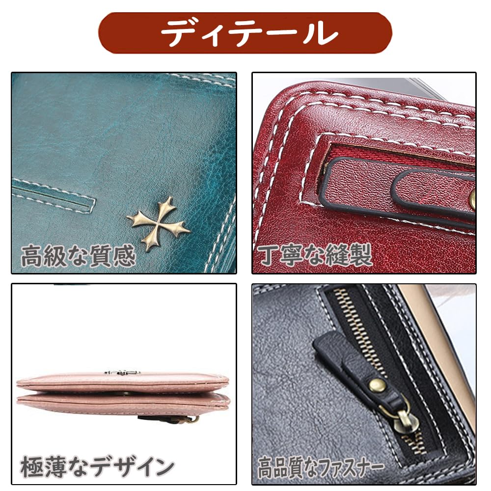 Fashion Luxury Compact Thick Thin Bifold Stylish Easy To Match Large Capacity Leather Card Case Coin Purse Business Present Comes with Exclusive Case