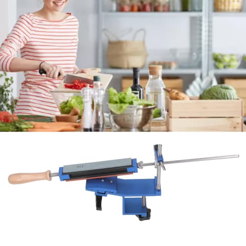 Fixed Angle Knife Sharpener Professional Quick Clip Sharpening Kit with 6 Whetstones for Home Use