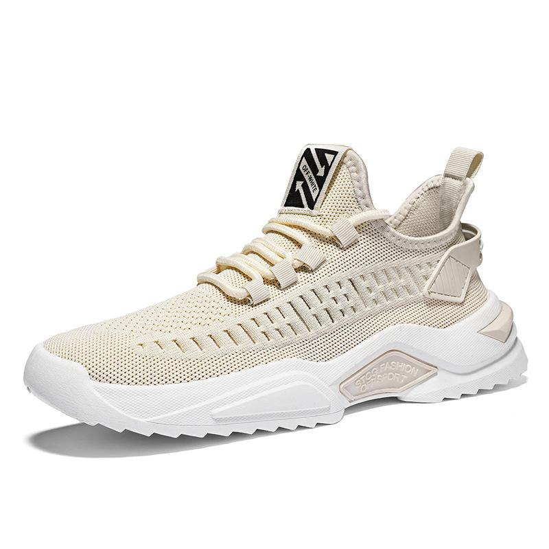 2025 Men's Shoes Spring New Fashion Sports Shoes Men's Fly-woven Breathable Mesh Casual Shoes Men's