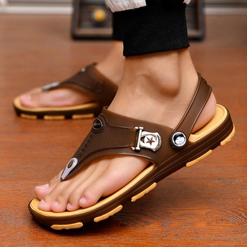 Fashion Summer Sandals  Men Slippers Outdoor Beach Casual Shoes Zapatos De Hombre Indoor Durable Anti Slip Peep Toe New