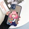 Матовый чехол для iPhone 11 12 13 14 Pro Max XR X 8 7 Plus Pro XS Mini Skin Feeling Cover Funda Coque Shell Capa Anime Spy X Family