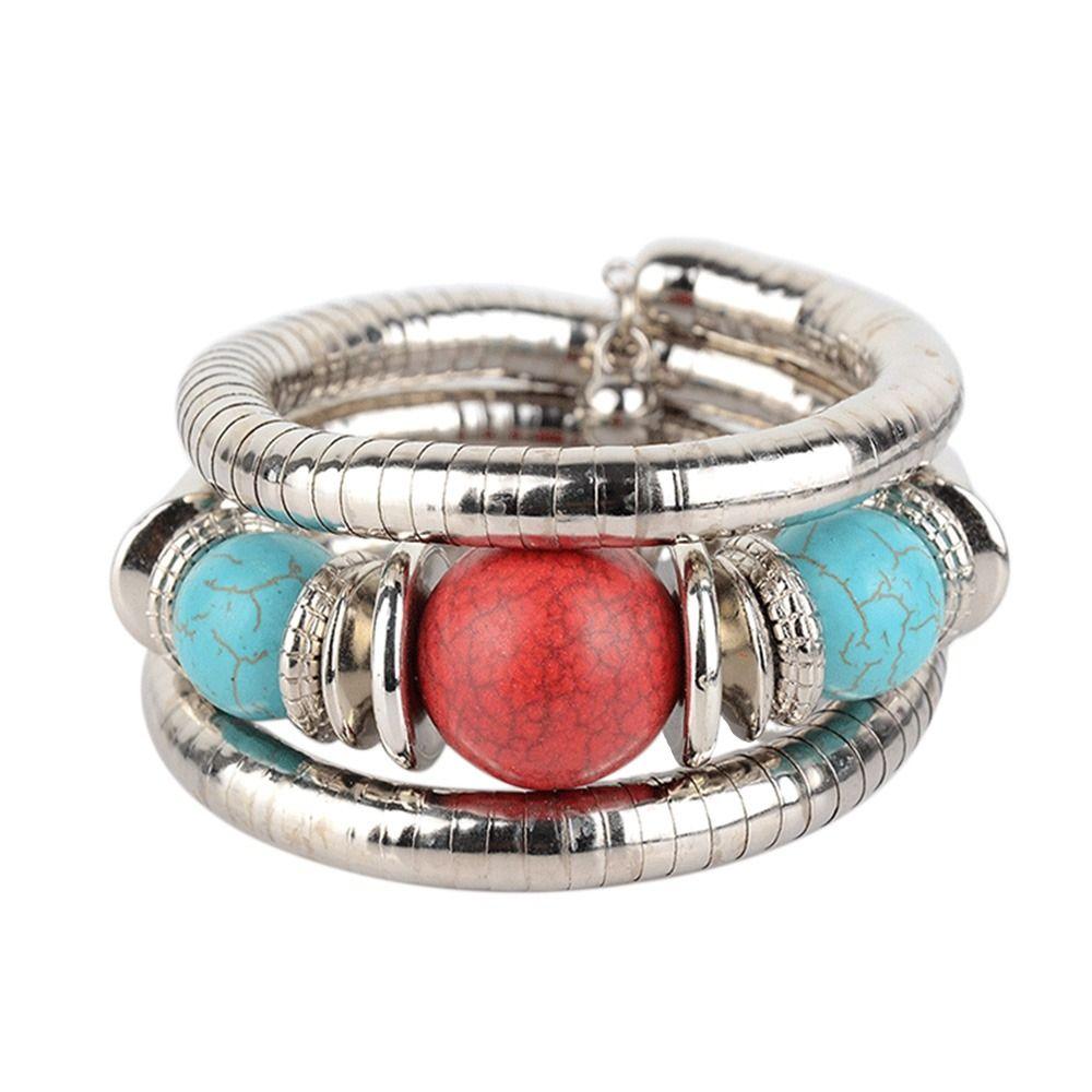 Gold Color Multi Layer Bracelet Alloy Three Layer Bangle Snake Bracelet Jewelry Accessories