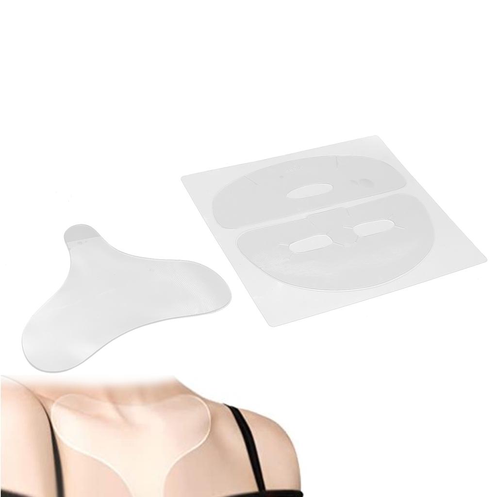 Набор подушечек для лица и груди против морщин, для удаления мелких морщин, многоразовые силиконовые патчи для лица и груди