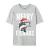 Merry Fishmas Funny Fishing Christmas Tshirt Tops Tees Crew Neck Cotton Fabric Unisex Tshirts Hip Hop Tops Shirt Prevailing